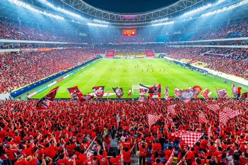 Football stadium and fans
